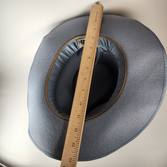 FRYE Cowboy Hat One Size Blue Western - Picture 7 of 11